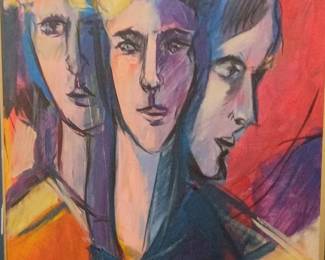Abstract Portrait of Three Figures