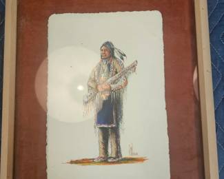 Native American Portrait Illustration by William Bill Zivic