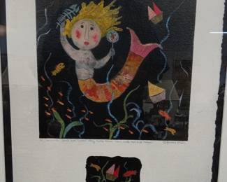 Barbara OLeary Mermaids Dont Use Combs Limited Edition Print