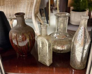 Mercury glass vases