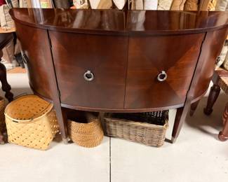 Cherry finish hall cabinet
