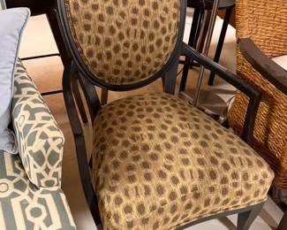 Animal print accent chair