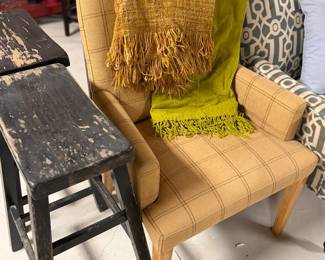 Accent table and chair cheerful throws