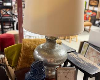 Mercury glass finish lamp
