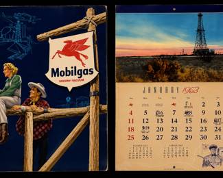 PRISTINE MOBILGAS CALENDAR FROM 1967