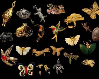 VINTAGE ANIMAL BROOCHES