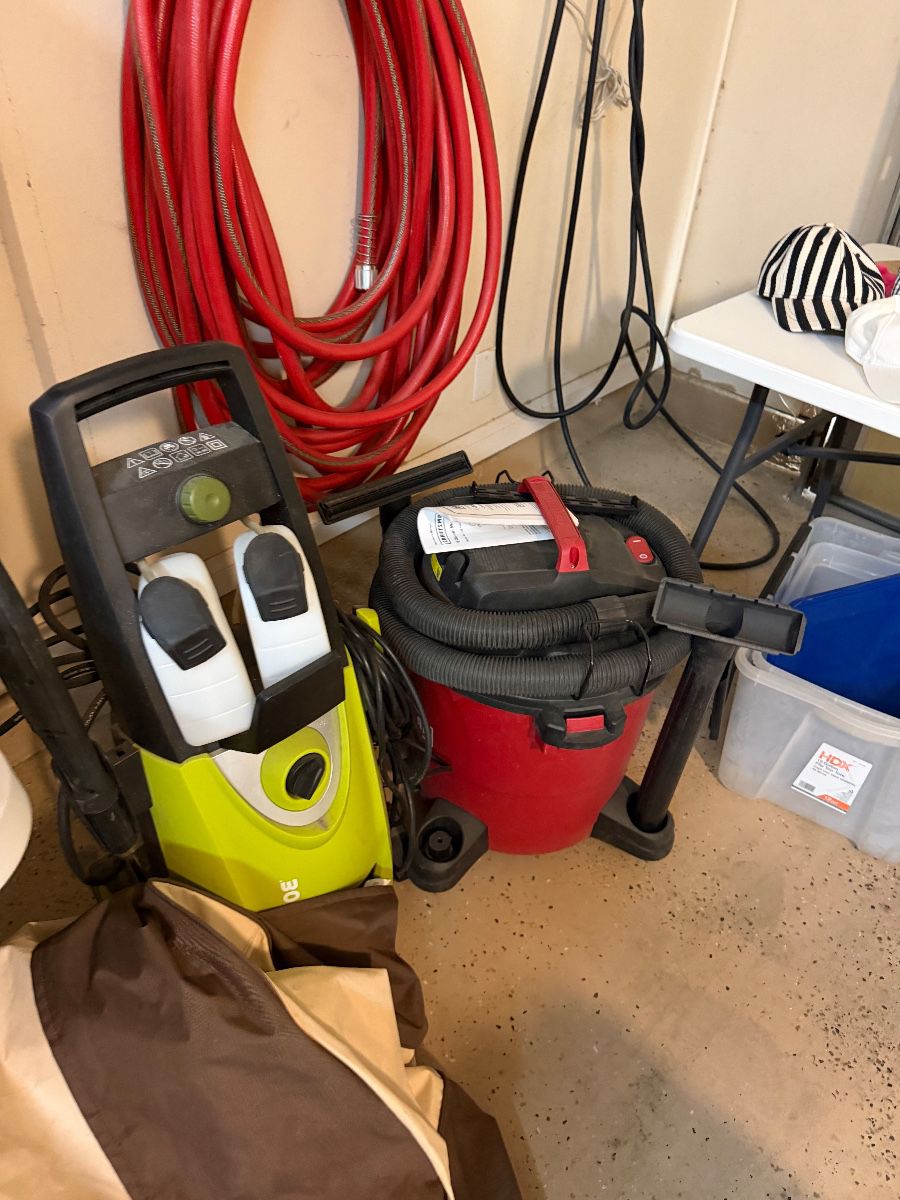 electric pressure washer | shop vacuum