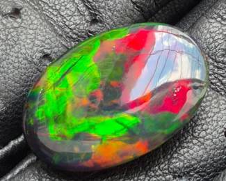 13.14 Carat Natural Black Welo Opal from Ethiopia