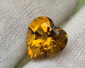 4.63 Carat Natural Citrine Heart