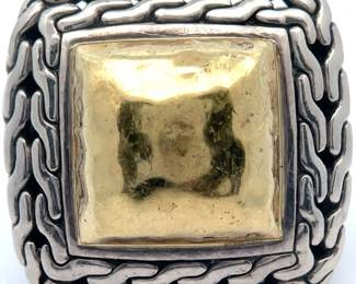 John Hardy Hammered Saddle Ring