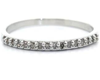 Natural Diamond Slim Stacking Ring