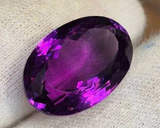 22.20 Carat Natural Deep Purple Amethyst