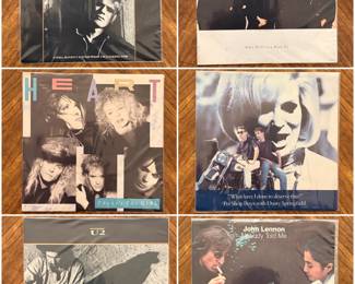 Vintage classic rock 7” 45 vinyl record albums 