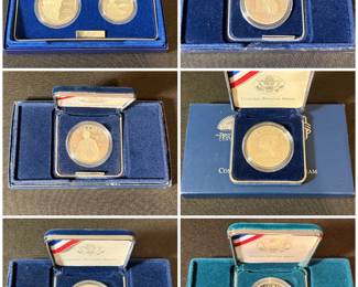several 1986 Statue of Liberty Commemorative Two-Coin Proof Sets.