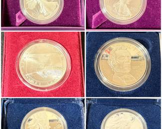 A collection of American Eagle coins 