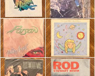 Vintage classic rock 7” 45 vinyl record albums 