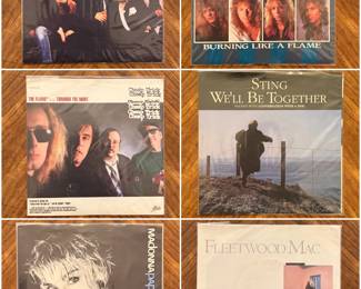 Vintage classic rock 7” 45 vinyl record albums 