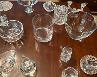 Tiffany, Orrefors and Waterford crystal - great for the holidays