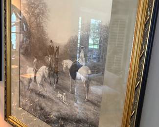 Equestrian scene - vintage - pair available
