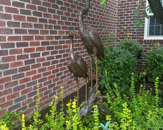 Bronze Crane Fountain
