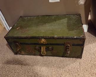 Antique footlocker
