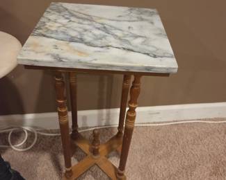 Marble top plant stand