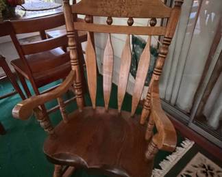 Vintage S Bent & Bros Maple Rocking Chair