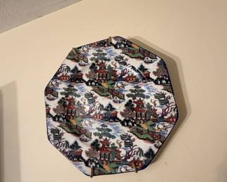 Vintage Octagonal Chinoiserie Decorative Plate - Royal Winton Grimwades