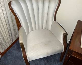 Vintage Channel-Back Armchair