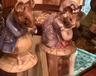 Beatrix Potter Beswick Figurines - Johnny Town-Mouse and Companion