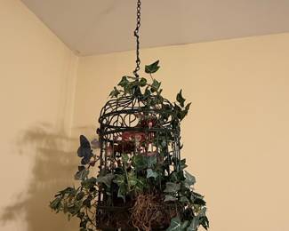 Decorative Hanging Birdcage Planter