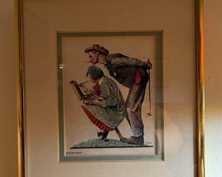 Norman Rockwell "The Critic" Vintage Print