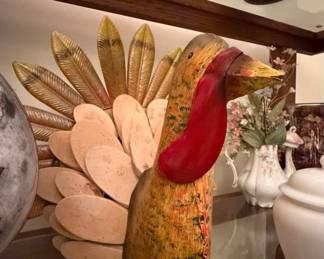Vintage Wooden Turkey Table Decor