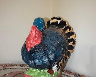 Vintage Hand-Painted Ceramic Turkey Figurine