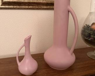 Vintage Royal Haeger Matte Pink Ewer Pitcher