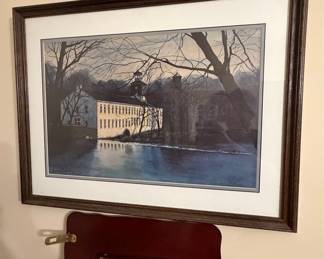 William S. Dawson Signed "Breck's Mill, Delaware" Watercolor