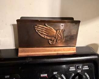 Vintage Coppercraft Guild Praying Hands Napkin Holder