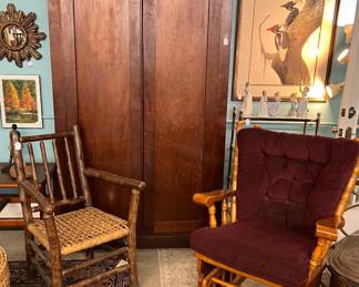 Tall antique wardrobe
