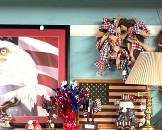 Patriotic red, white and blue items