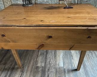 Farmhouse Style Drop Leaf Pine Table