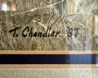 T. Chandler Signed Landscape Triptych Print