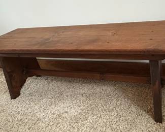 Rustic Farmhouse Style Trestle Bench