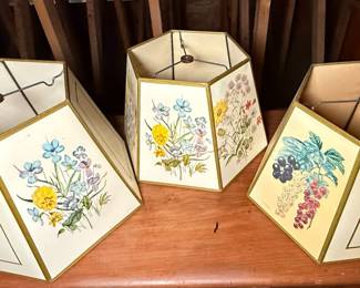 Botanical Lithograph Style Lamp Shades