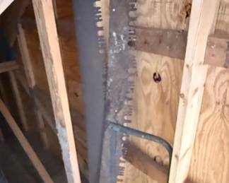Vintage Wooden Ox Yoke and Crosscut Logging Saws
