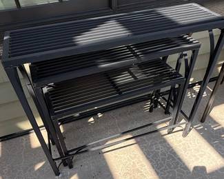 Black Metal Nesting Plant Stand Set