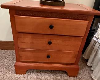 Louis Philippe Style Three-Drawer Nightstand