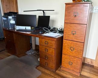 Ballard Designs Library Desk and Filing Cabinets