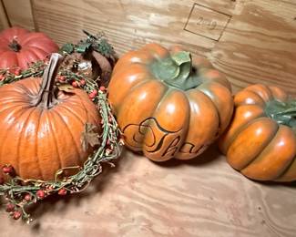 Assorted Autumn Pumpkin Decor Collection