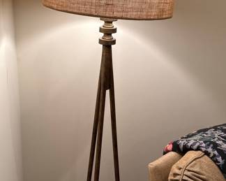 Mid-Century Style Tripod Table and Floor Lamps