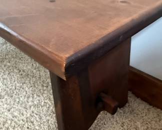 Rustic Farmhouse Style Trestle Bench
